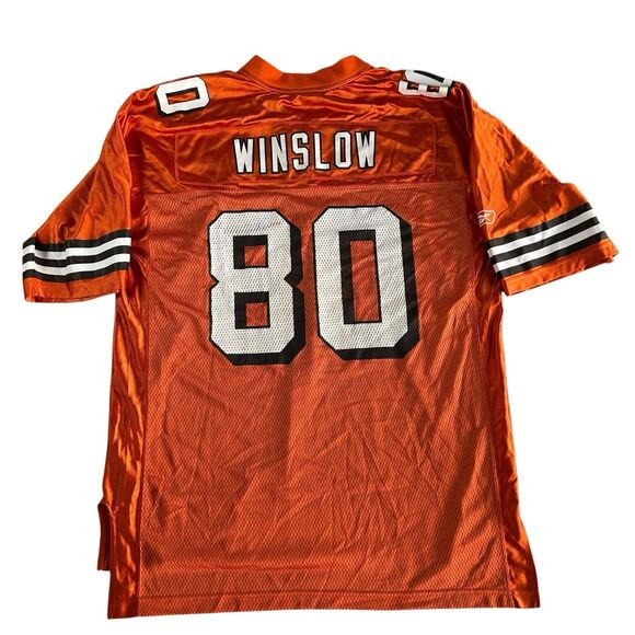 Vintage Cleveland Brown Kellen Winslow Jersey Men’s Large Reebok NFL Orange Y2K - Picture 6 of 12